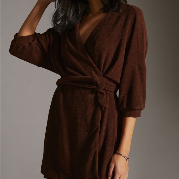 Anthropologie Wrap Mini Dress - Picture 2 of 8